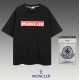 Moncler蒙口精品2024新款夏季黑色圓領短袖T恤男女同款