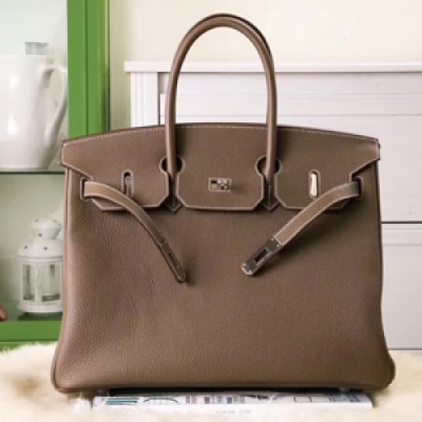 Hermes 大象灰 birkin 35 銀扣 togo