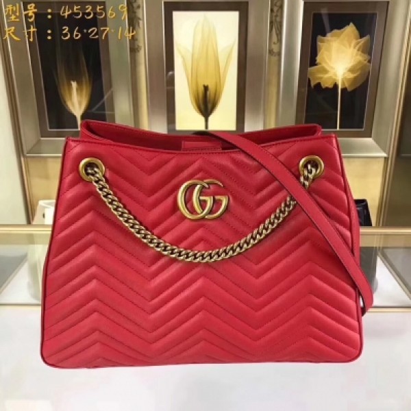 【GUCCI-古奇】十年打造專業GUCCI   市場頂級獨家控貨，專/櫃品質  採用進口牛皮，原廠五金！精緻做工。獨家實物拍照品質如圖可見 。款號：453569。尺寸：36*27*14。