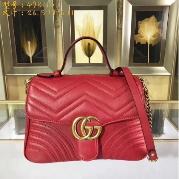 【GUCCI-古奇】十年打造專業GUCCI 市場頂級獨家控貨，專/櫃品質 採用進口牛皮，原廠五金！精緻做工。獨家實物拍照品質如圖可見 。款號：498110。尺寸：26.5*19.5*11。